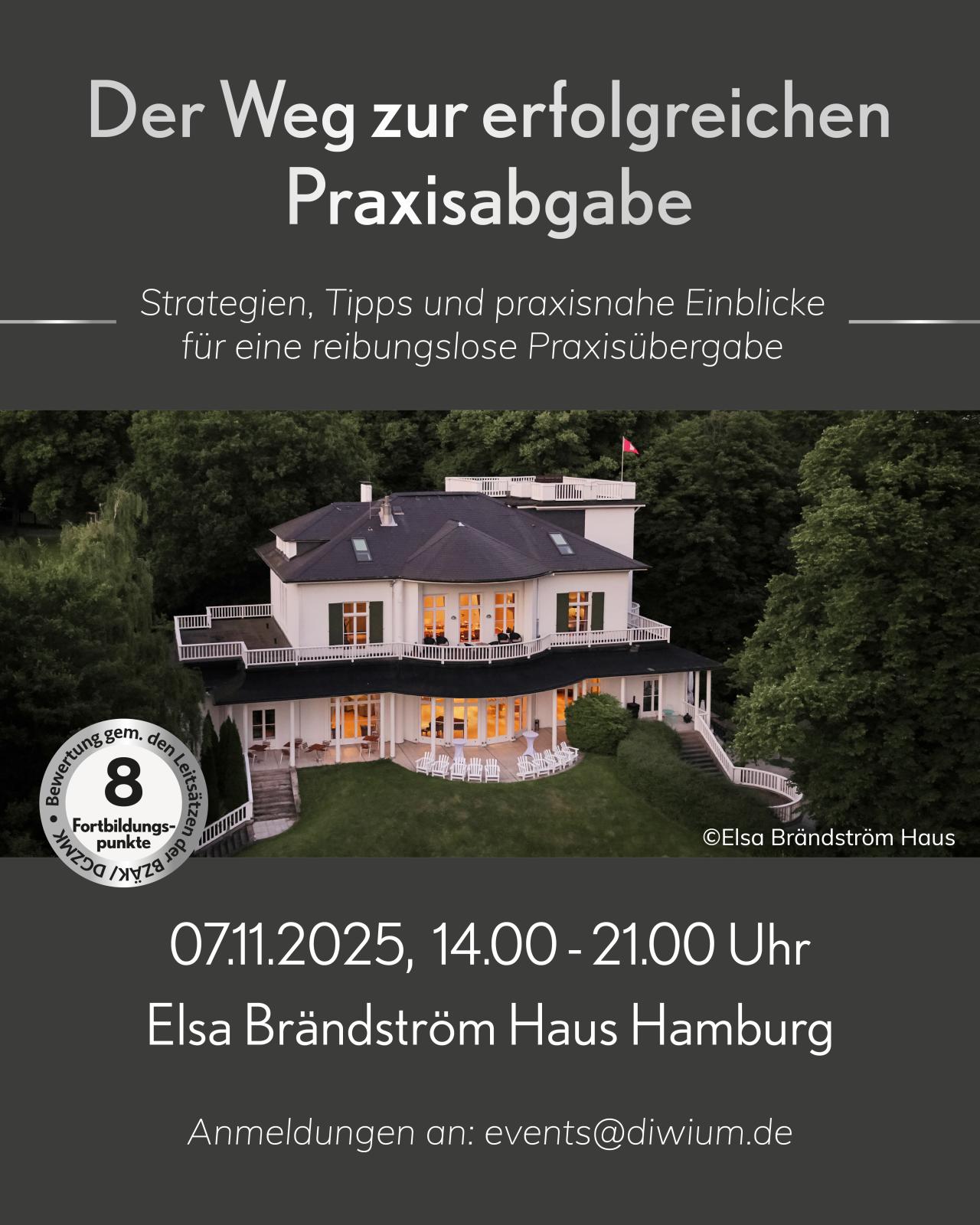 Der Weg zur erfolgreichen Praxisabgabe - 07.11.2025 in Hamburg